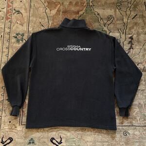 90s Gonzaga Sweatshirt Cross Country Mens M Vintage Heavyweight 1/4 Zip